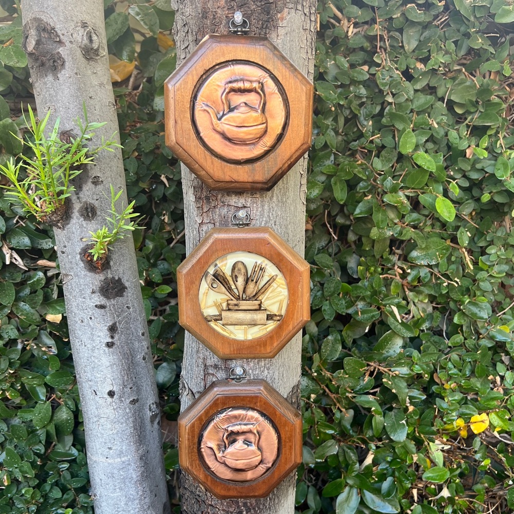 RARE 3 piece Vintage Kitchen Wall Decor Set